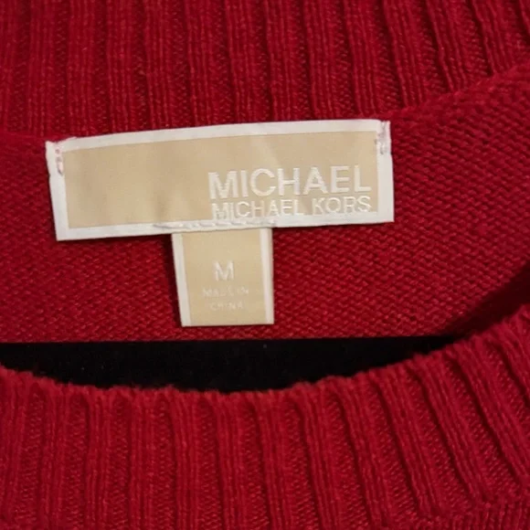 Michael Kors Red Crew Neck Sweater - Picture 2 of 5